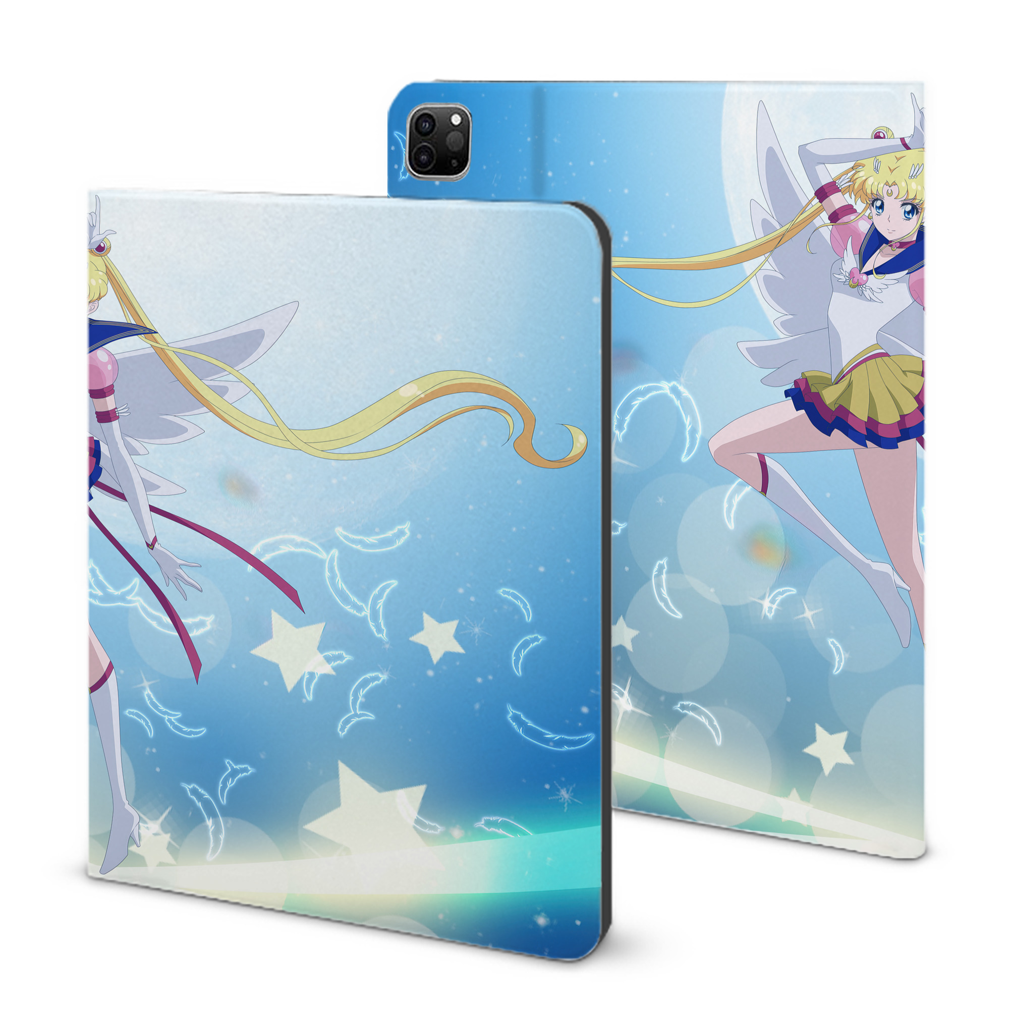 （画像用） 美少女戦士セーラームーン Sailor Moon IPad ケース ブック型 PUレザー TPU 耐衝撃 軽量 薄型 ペン収納なし 全面保護 IPad 各モデル対応